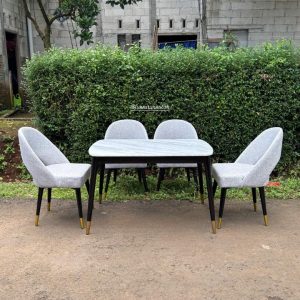 set-meja-makan-marmer